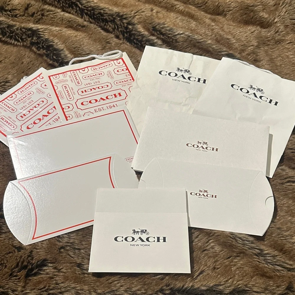 4 Coach Gift Bags 5 Coach Boxes